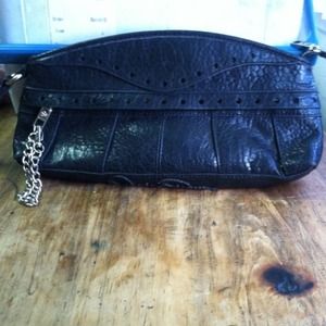 Jessica Simpson leather clutch