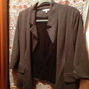 Sweeatshirt material greay blazer