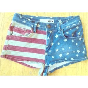Top Shop American Flag Hotshorts