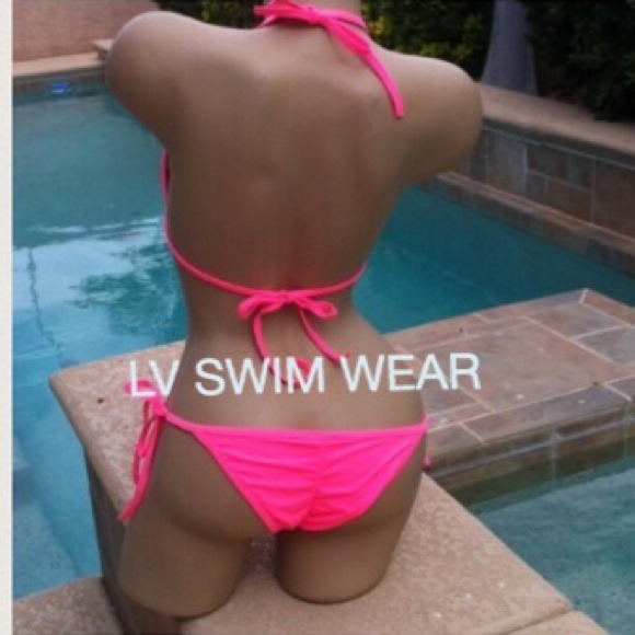 Bubblegum pink tassel fringe scrunch butt - Picture 2 of 2