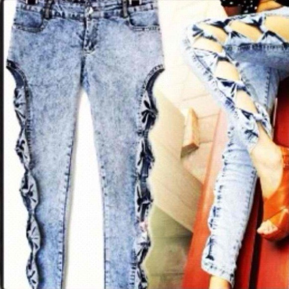 Unique Acid Washed Jeans - Picture 2 of 2