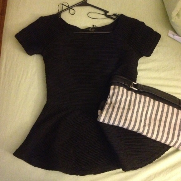 Zara peplum black top - Picture 2 of 3
