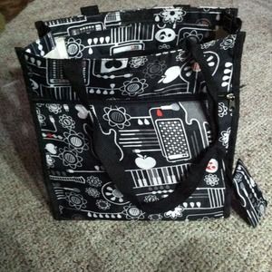 Cute black and white bag.