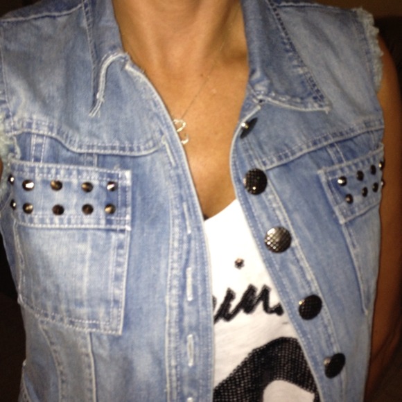 ONE LEFT!! Premium Studded DenimVest