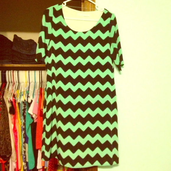 Peaches and Cream Chevron dress