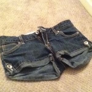 Blue denim shorts