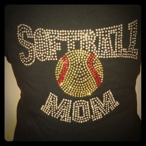 Bling Softball Mom Tshirt