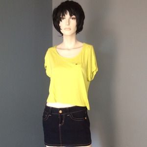 Forever 21 chartreuse cropped top