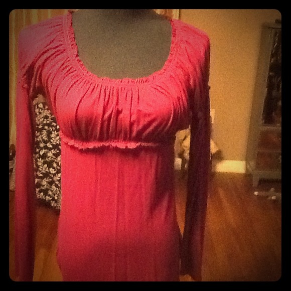 Gathered Peasant Top size M