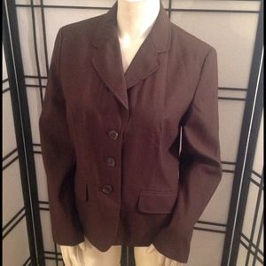 NWT ANN TAYLOR BROWN BLAZER sz 10