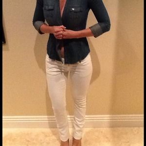 Denim 3/4 Sleeve Shirt