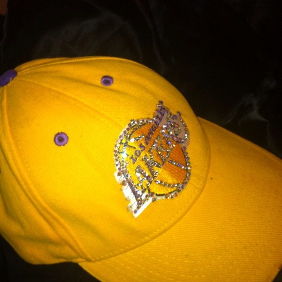 Swarovski studded Lakers hat! - Picture 2 of 2