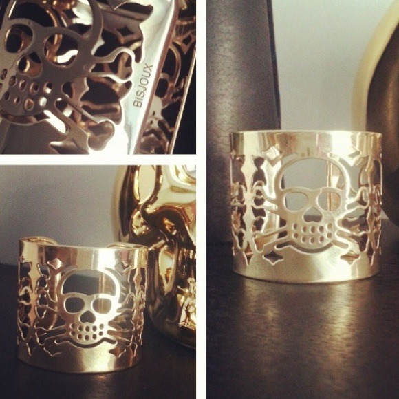 BISJOUX Solid Brass Skull Adjustable Cuff✨💫💀 - Picture 2 of 4