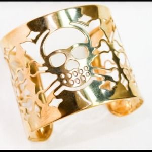 BISJOUX Solid Brass Skull Adjustable Cuff✨💫💀