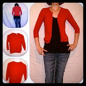 BP red cardigan