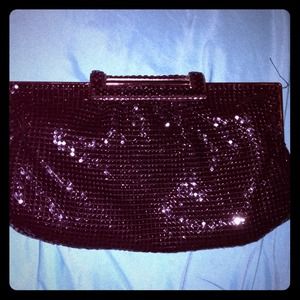 Black sequined clutch