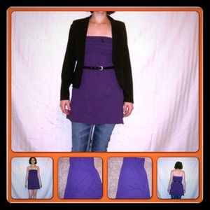 Purple Strapless Shirt/ Dress