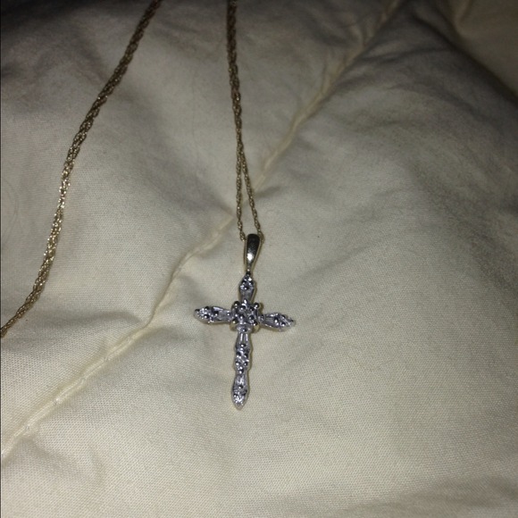 Diamond cross 24 caret gold, diamond cross, hoops