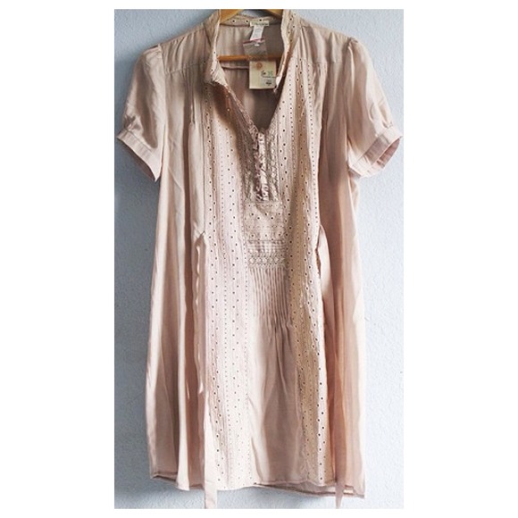 Cute eyelet shirt dress