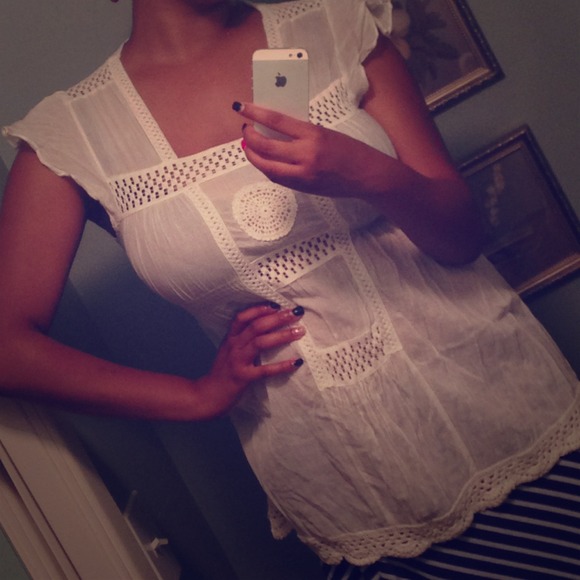 Cute white summer top