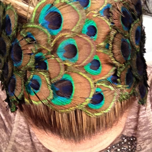 Peacock headband