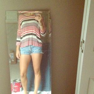 Loose striped top! WORN ONCE