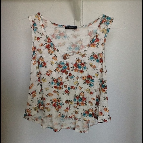 High Low Floral Crop Top