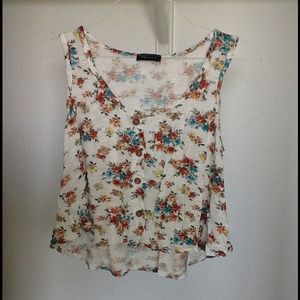 High Low Floral Crop Top