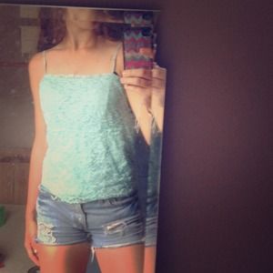 Blue lace tank!