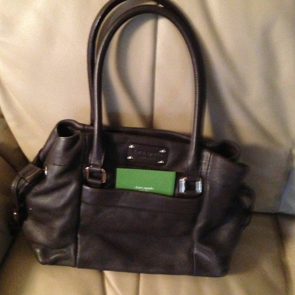 Kate Spade all leather chocolate brown purse