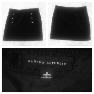 Banana Republic black velvet mini