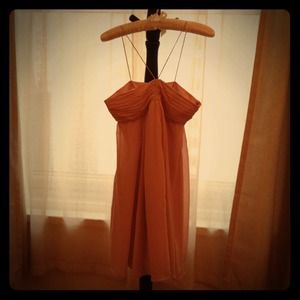 Pink flowy Zara empire-waist dress (new)