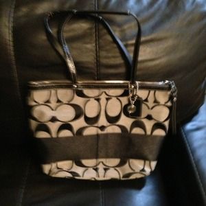 Black cc coach canvas bag