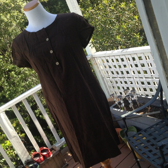 New GAP brown linen dress