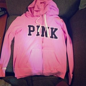 VS Pink Zip Up Hoodie