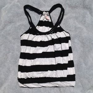 Black and white striped tank