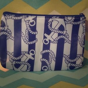 Nautical makeup bag
