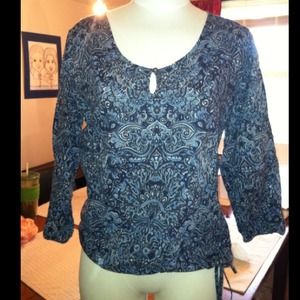 Blue paisley Lucky Brand top