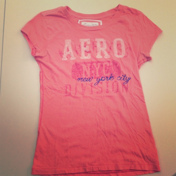 Aeropostale light orange short sleeve shirt