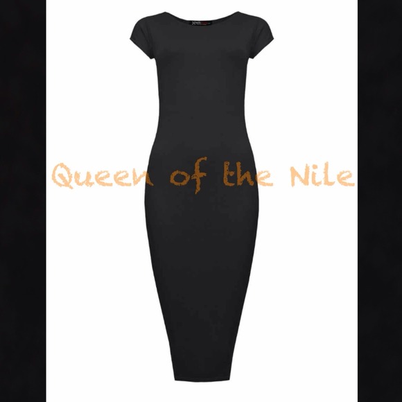 ✨SOLD✨ "Basic" Midi Dress - Onyx - S/M