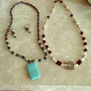 Handmade necklaces and earrings