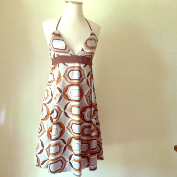Retro print sun dress