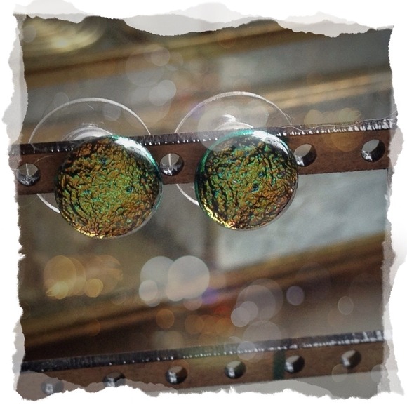 Boutique  Jewelry - Pearlescent Lunar Circle Studs