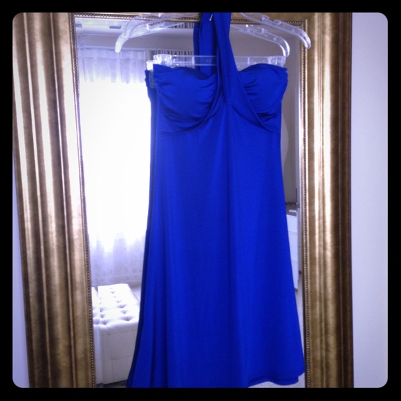 Blue Silk Dress