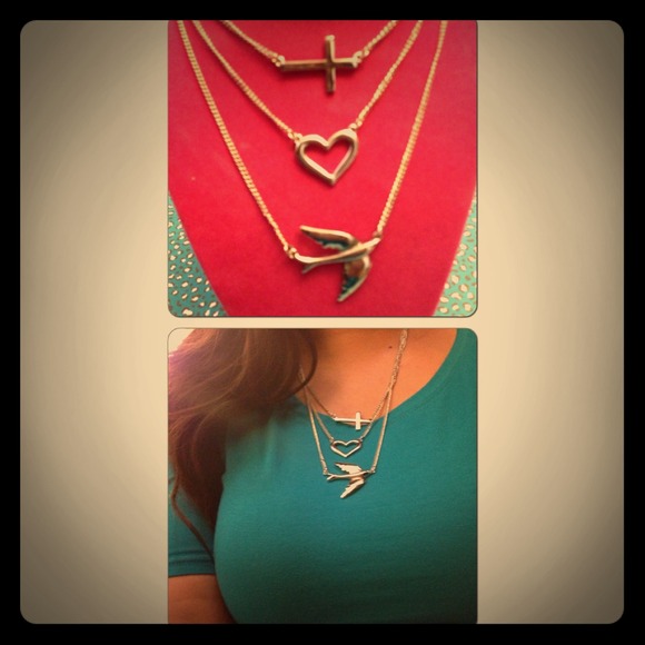Cross...Heart...Dove Necklace 😘😘😍😍