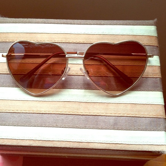 Heart shaped aviator sunglasses