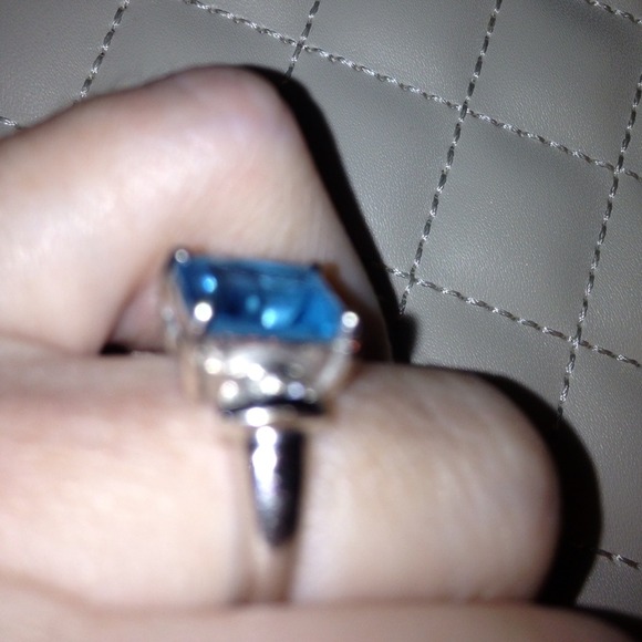 Genuine blue topaz & diamond white was$350 - Picture 3 of 3