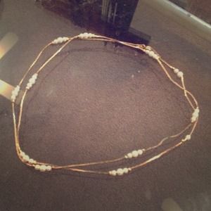 Gold Chain with Ivory Beads (NOT REAL GOLD)