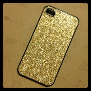 Gold sparkled iPhone 4/4s case