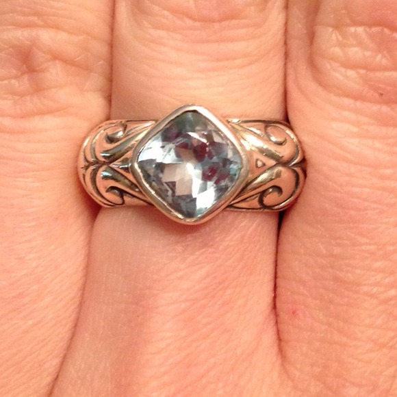 Blue Aquamarine Ring